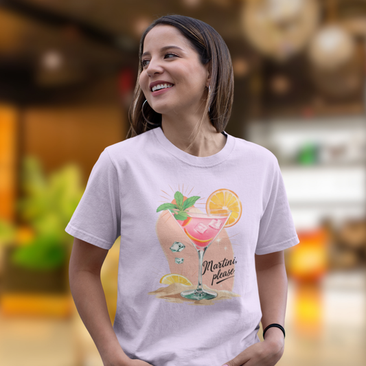 T-shirt "Martini, Please" - lavande