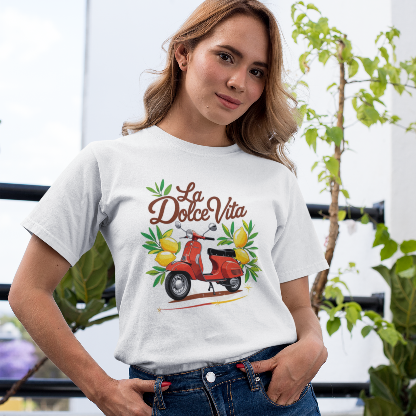 T-shirt "La Dolce Vita - Limonata Ride" - blanc