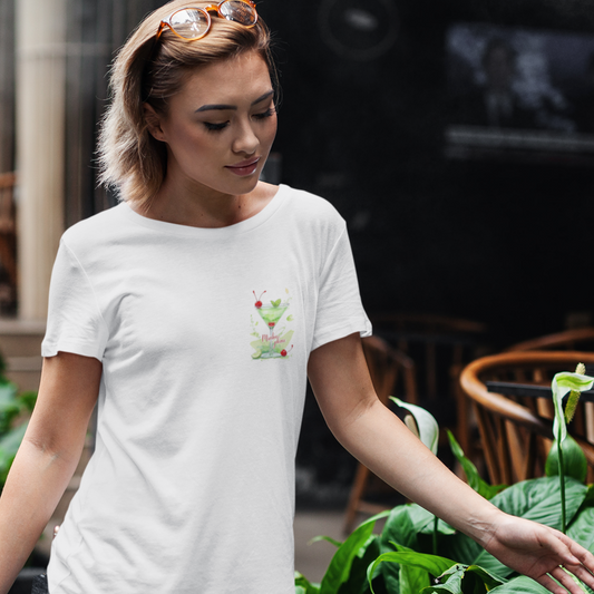 T-shirt "Martini Please" - blanc