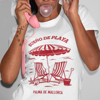 T-shirt "Sueño de Playa - Mallorca" - blanc