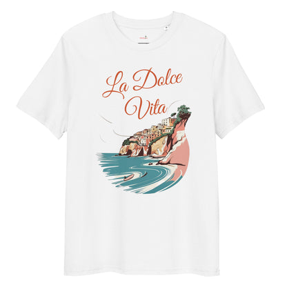 T-shirt "La Dolce Vita - Positano" - blanc